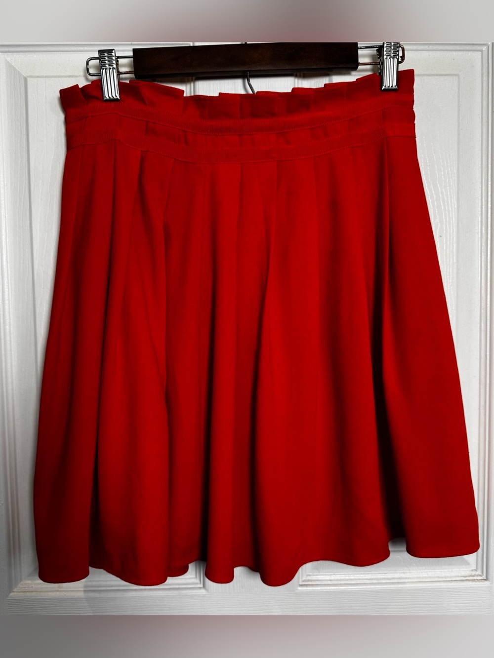 Claudie Pierlot Paris Orange Red Fit & Flare Skater Skirt FR 38 US 6 French Girl